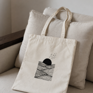 Moonlit Waves Canvas Tote Bag